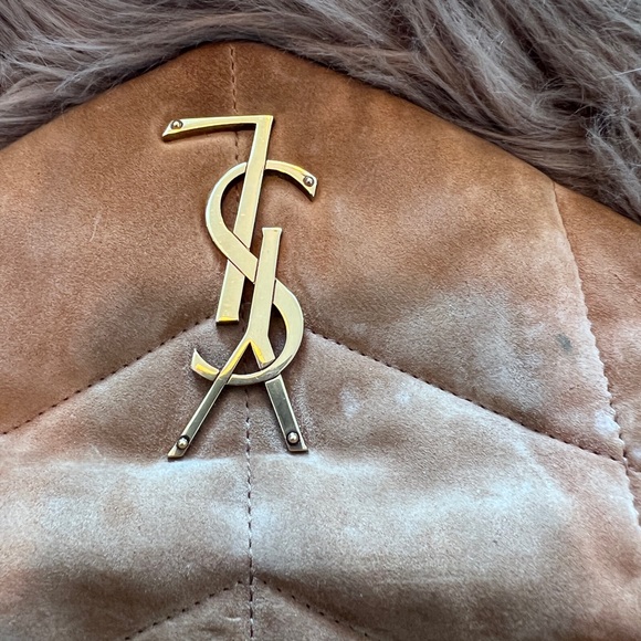 SAINT LAURENT

PUFFER SMALL CHAIN BAG IN QUILTED SUEDE in color CINNAMON - Picture 11 of 14